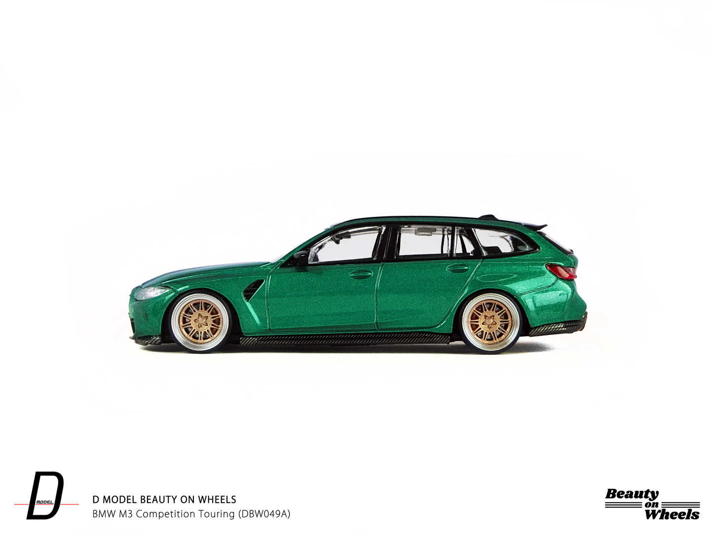 D MODEL BEAUTY ON WHEELS 1:64 BMW M3 Competition Touring - Green DBW049A