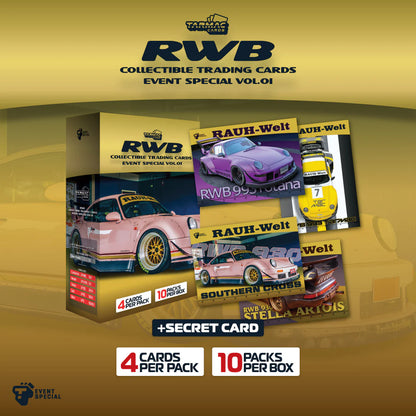 Tarmac Cards RWB Event Special Edition Collectible Trading Cards Vol. 01 (One Box-10 Packs) TC-RWBS-01