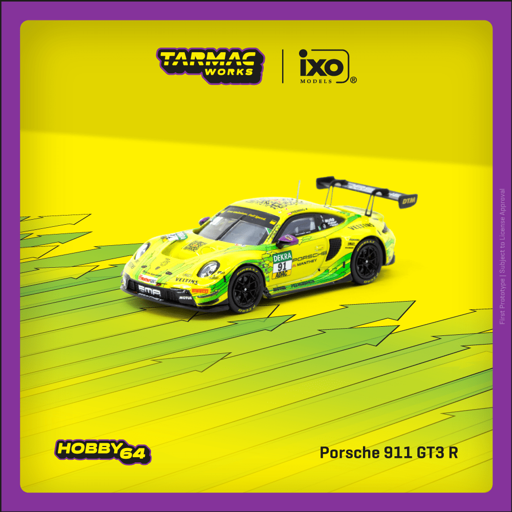 Tarmac Works 1:64 Porsche 911 GT3 R DTM Champion 2023 Thomas Preining T64-084-23DTM91 (Preorder)