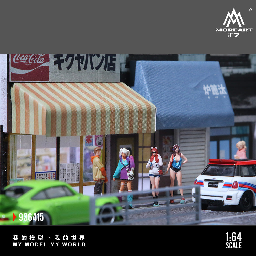 MoreArt 1:64 Street Bakery Scene Diorama MO936415
