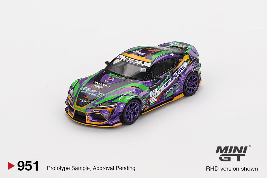 Mini GT 1:64 Toyota GR Supra KUHL 2021 D1GP EVANGELION RACING/D1 MGT00951-BL (Preorder)