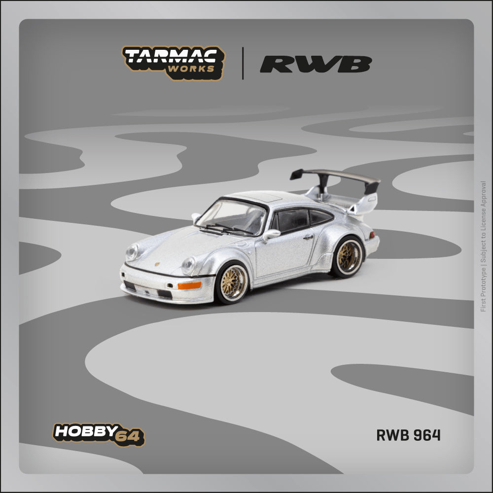 Tarmac Works 1:64 RWB 964 Silver T64-037-SL (Preorder)
