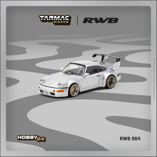 Tarmac Works 1:64 RWB 964 Silver T64-037-SL (Preorder)
