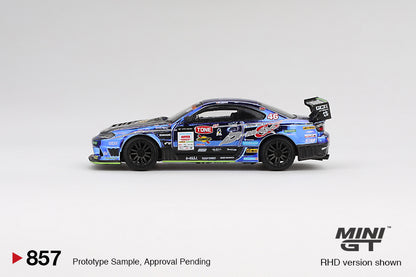 Mini GT 1:64 Japan Exclusive Nissan Silvia (S15) D-MAX #46 D-MAX Racing 2023 D1 MGT00857-BL (Preorder)