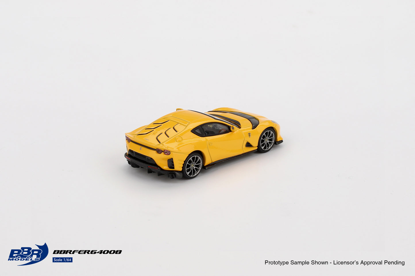 BBR Models 1:64 Ferrari 812 Competizone Giallo Modena BBRFER64008 (Preorder)