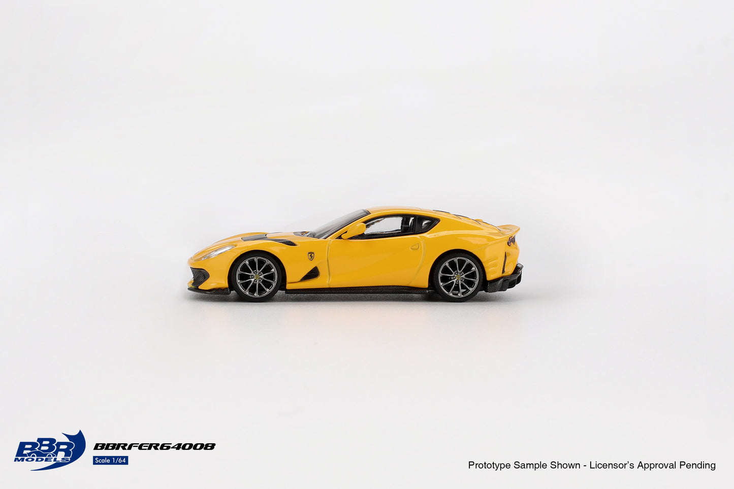BBR Models 1:64 Ferrari 812 Competizone Giallo Modena BBRFER64008 (Preorder)