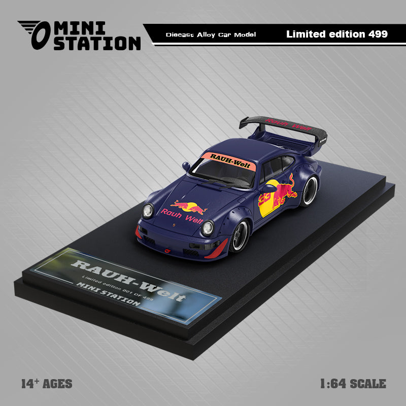 Mini Station 1:64 RWB 964 Red Bull No.33 [2 Versions] MS640877/MS640877-1