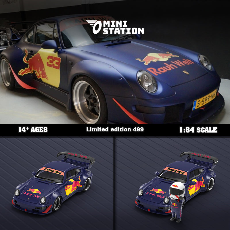 Mini Station 1:64 RWB 964 Red Bull No.33 [2 Versions