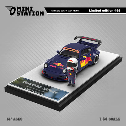 Mini Station 1:64 RWB 964 Red Bull No.33 [2 Versions] MS640877/MS640877-1