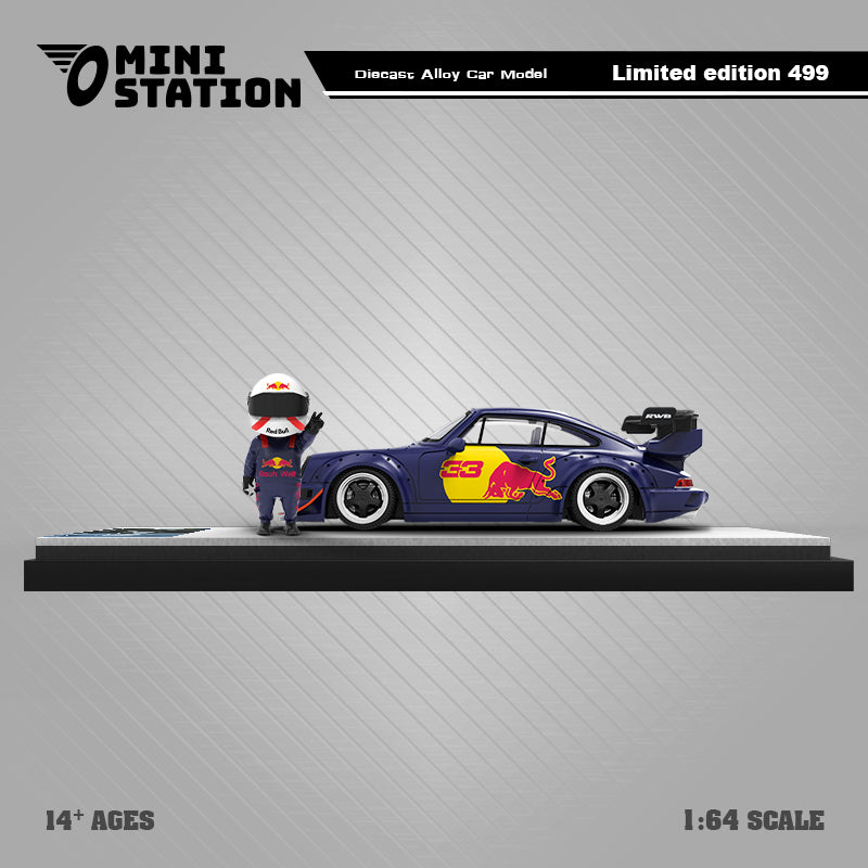 Mini Station 1:64 RWB 964 Red Bull No.33 [2 Versions] MS640877/MS640877-1