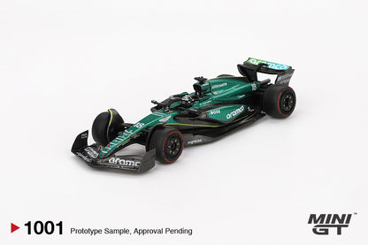 Mini GT 1:64 Aston Martin AMR24 #18 Lance Stroll 2024 MGT01001-BL