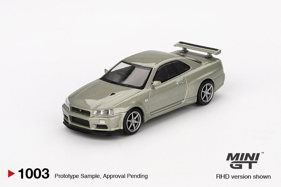 Mini GT 1:64 Nissan Skyline GT-R (R34) V-Spec II Nür MGT01003-BL (Preorder)