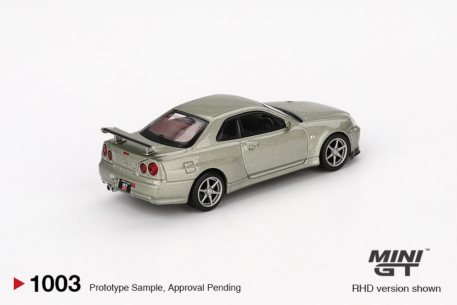 Mini GT 1:64 Nissan Skyline GT-R (R34) V-Spec II Nür MGT01003-BL (Preorder)