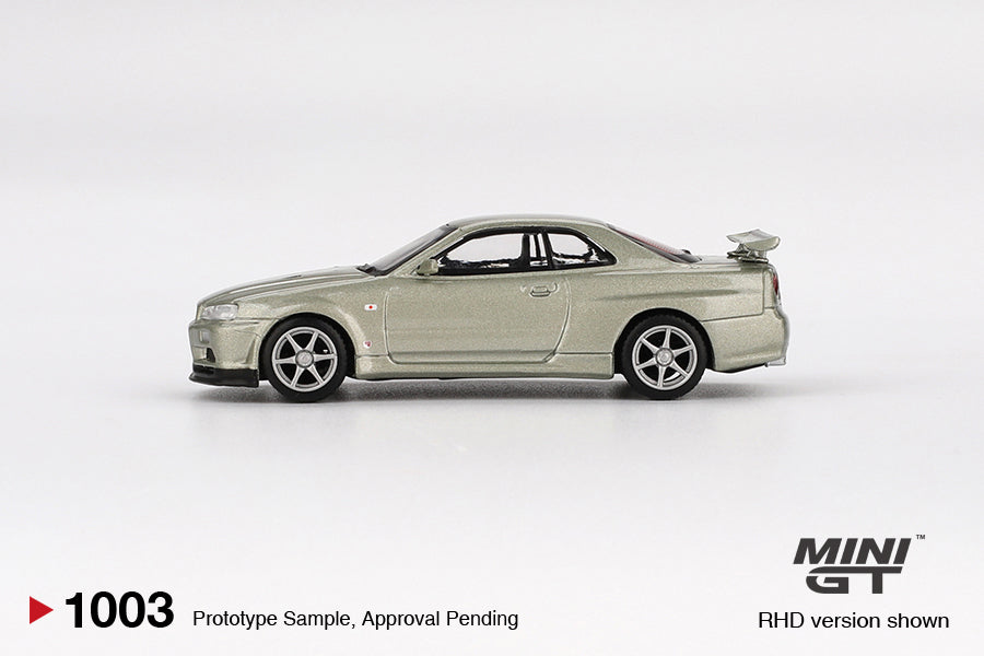 Mini GT 1:64 Nissan Skyline GT-R (R34) V-Spec II Nür MGT01003-BL (Preorder)