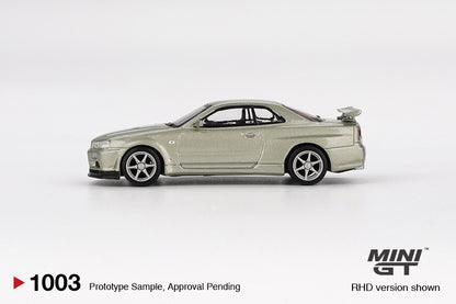 Mini GT 1:64 Nissan Skyline GT-R (R34) V-Spec II Nür MGT01003-BL (Preorder)