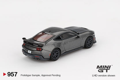 Mini GT 1:64 Ford Mustang Dark Horse 2024 – Carbonized Gray MGT00957-BL (Preorder)