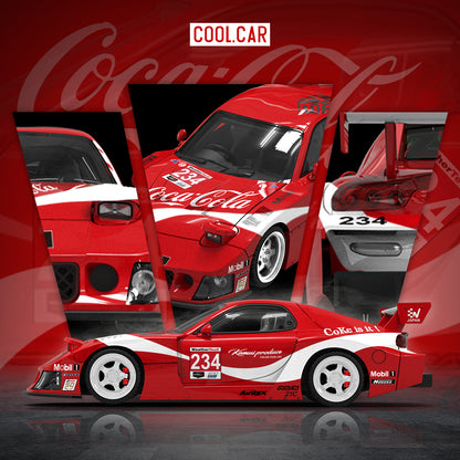 Cool Car 1:64 Mazda Rx-7 Black Coca Cola /Red Coca Cola Livery [No Doll] CC647601/CC647602 [2 Colors]