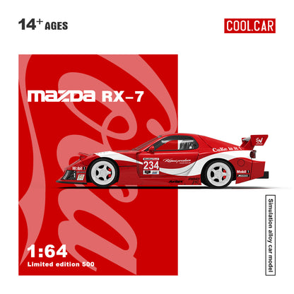 Cool Car 1:64 Mazda Rx-7 Black Coca Cola /Red Coca Cola Livery [No Doll] CC647601/CC647602 [2 Colors]