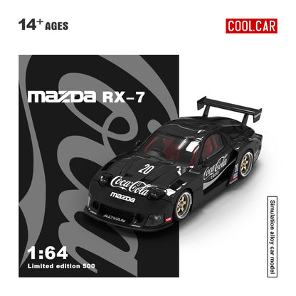 Cool Car 1:64 Mazda Rx-7 Black Coca Cola /Red Coca Cola Livery [No Doll] CC647601/CC647602 [2 Colors]