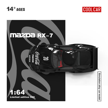 Cool Car 1:64 Mazda Rx-7 Black Coca Cola /Red Coca Cola Livery [No Doll] CC647601/CC647602 [2 Colors]