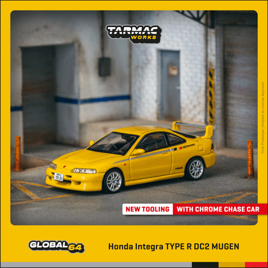 Tarmac Works 1:64 Honda Integra TYPE R DC2 MUGEN Sunlight Yellow T64G-TL059-YL (Preorder)