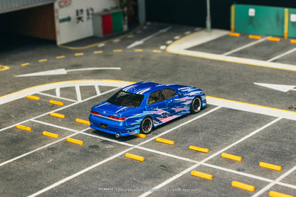 Tarmac Works 1:64 VERTEX Toyota Mark II JZX100 Blue Metallic T64G-024-BL