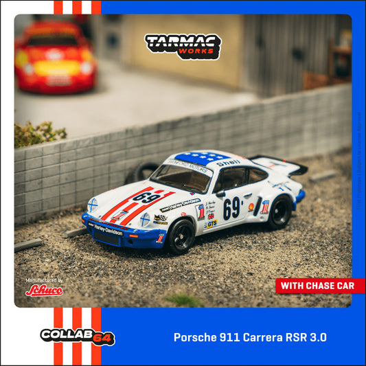 Tarmac Works 1:64 Porsche 911 Carrera RSR 3.0 24h Le Mans 1975 #69 T64S-024-75LM69 (Preorder)