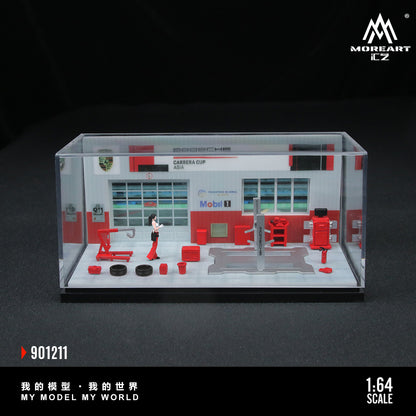 MoreArt 1:64 Porsche Repair Shop Diorama MO901211 (Preorder)