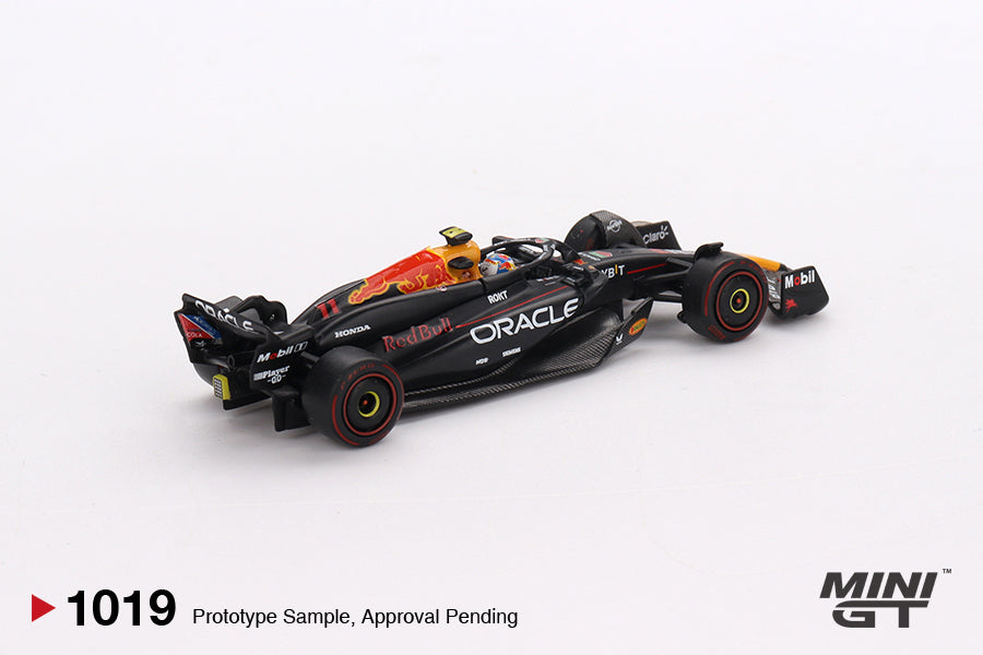 Mini GT 1:64 Oracle Red Bull Racing RB20 #11 Sergio Pérez 2024 F1 2024 Bahrain GP 2nd Place MGT01019-BL (Preorder)