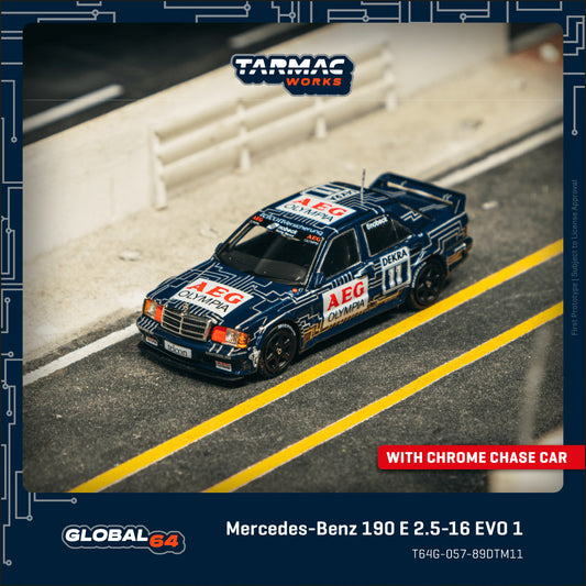 Tarmac Works 1:64 Mercedes-Benz 190 E 2.5-16 EVO 1 DTM 1989 Dany Snobeck T64G-057-89DTM11