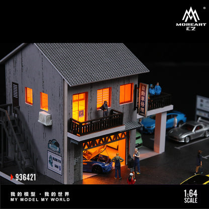 MoreArt 1:64 Japanese Auto Repair Shop Diorama MO936421 (Preorder)