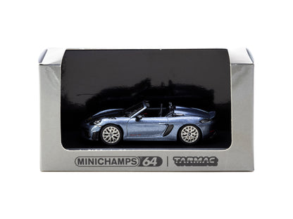 MINICHAMPS x Tarmac Works 1:64 Porsche 718 Spyder RS Vanadium Grey Metallic T64MC-008-VG
