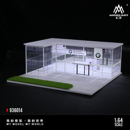 MoreArt 1:64 Two-Layer Assembly Showroom BMW Shop Diorama MO936014 (Preorder)