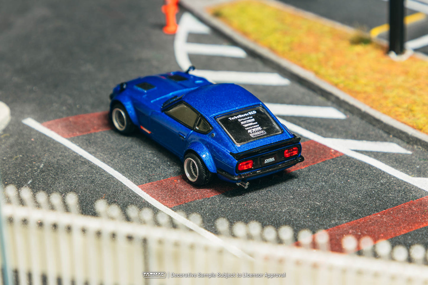 Tarmac Works 1:64 Nissan Fairlady Z S30 Widebody - Designed by Jon Sibal Blue T64G-062-BL (Preorder)