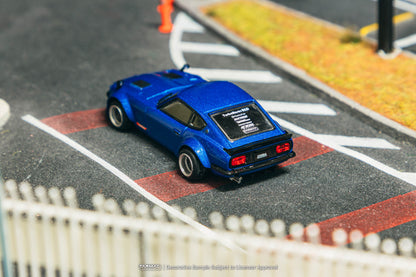 Tarmac Works 1:64 Nissan Fairlady Z S30 Widebody - Designed by Jon Sibal Blue T64G-062-BL (Preorder)