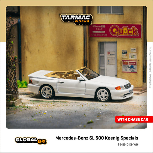 Tarmac Works 1:64 Mercedes-Benz SL 500 Koenig Specials White T64G-045-WH (Preorder)