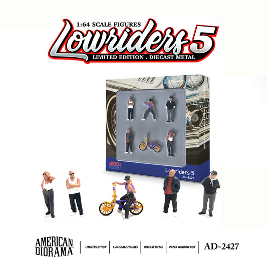 American Diorama 1:64 Figures set - Lowriders 5 AD-2427 (Preorder)