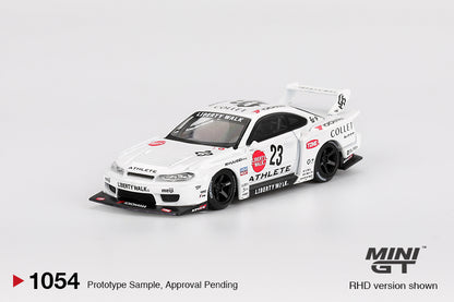 (Preorder) Mini GT 1:64 Nissan LB-Super Silhouette S15 SILVIA ATHLETE – White MGT01054-BL