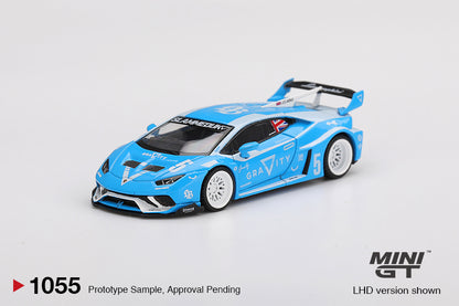 (Preorder) Mini GT 1:64 LB★WORKS Lamborghini Huracán GT GRAVITY – Blue MGT01055-BL