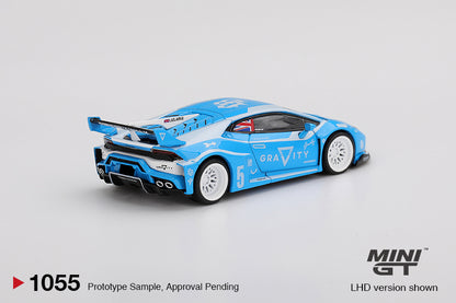 (Preorder) Mini GT 1:64 LB★WORKS Lamborghini Huracán GT GRAVITY – Blue MGT01055-BL