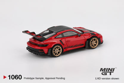 (Preorder) Mini GT 1:64 Porsche 911 (992) GT3 RS Weissach Package – Guards Red MGT01060-BL