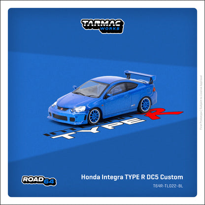 (Preorder) Tarmac Works 1:64 Honda Integra TYPE R DC5 Custom Blue Metallic T64R-TL022-BL