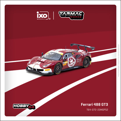 (Preorder) Tarmac Works 1:64 Ferrari 488 GT3 Macau GT Cup - FIA GT World Cup 2023 T64-072-23MGP52