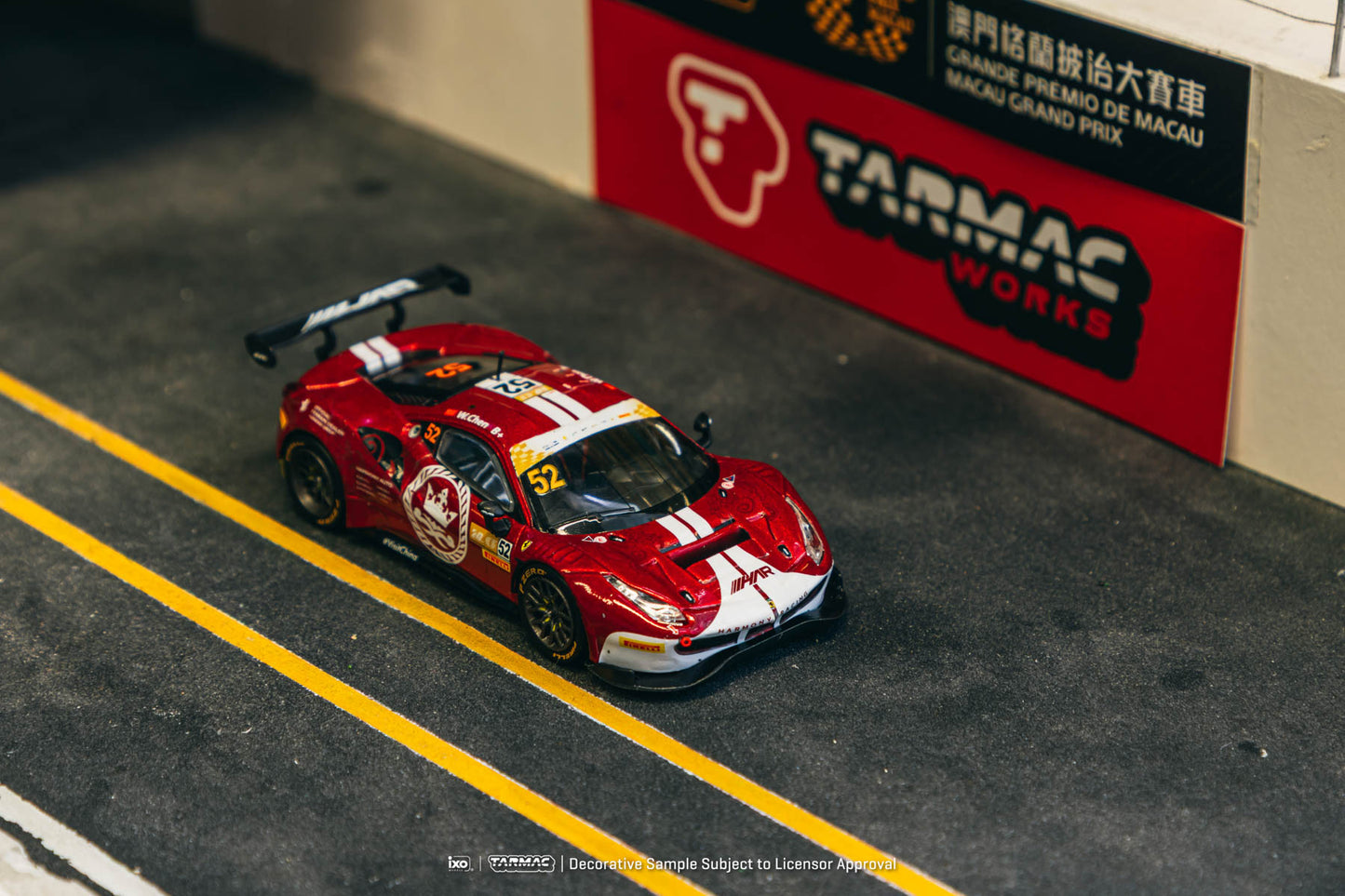 (Preorder) Tarmac Works 1:64 Ferrari 488 GT3 Macau GT Cup - FIA GT World Cup 2023 T64-072-23MGP52
