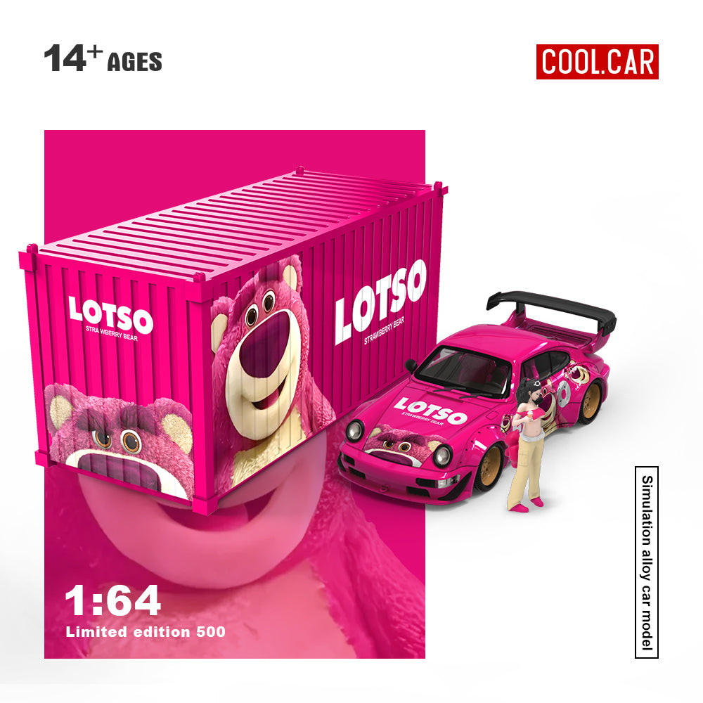 (Preorder) Cool Car 1:64 Porsche 964 Lotso Strawberry Bear CC640878-2 Full Set