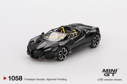 (Preorder) Mini GT 1:64 Bugatti W16 – Mistral Black MGT01058-BL
