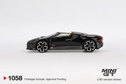 (Preorder) Mini GT 1:64 Bugatti W16 – Mistral Black MGT01058-BL