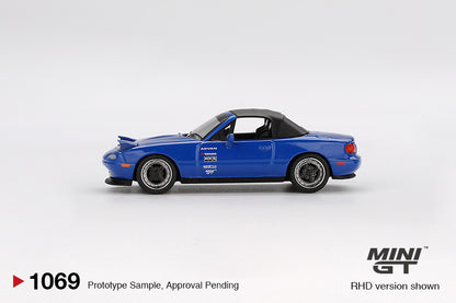 (Preorder) Mini GT 1:64 Mazda Miata MX-5 (NA) Tuned Version – Dark Blue MGT01069-BL
