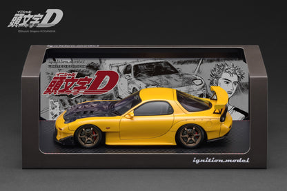 (Preorder) Ignition Model 1:18 INITIAL D Mazda RX-7 (FD3S) Yellow with LED light IG3801