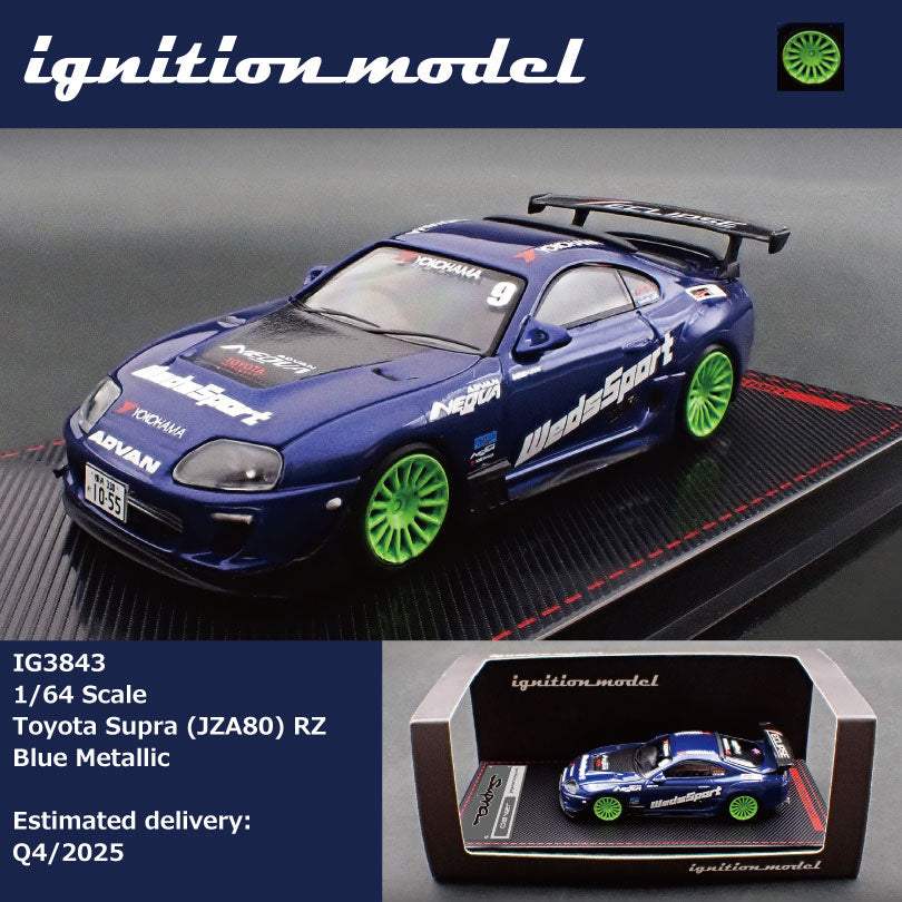 Ignition Model 1:64 Toyota Supra (JZA80) RZ Blue Metallic/Red IG3843/IG3882 [2 Colors]